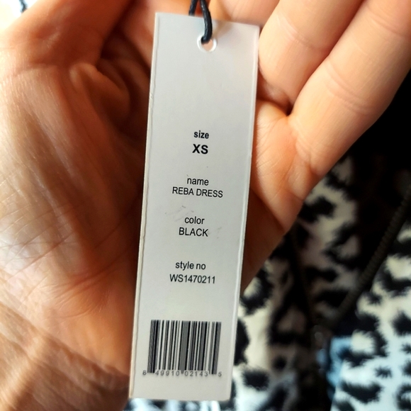 W118 By Walter Baker Reba Black & White Leopard Patterned Fit & Flare Dress - Picture 5 of 13